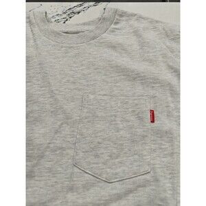 Supreme Pocket Tee Off White Grey Ivory Color Size Medium 100% Authentic